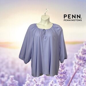NEW, Penningtons, Lavender Blouse, Plus Size 4X